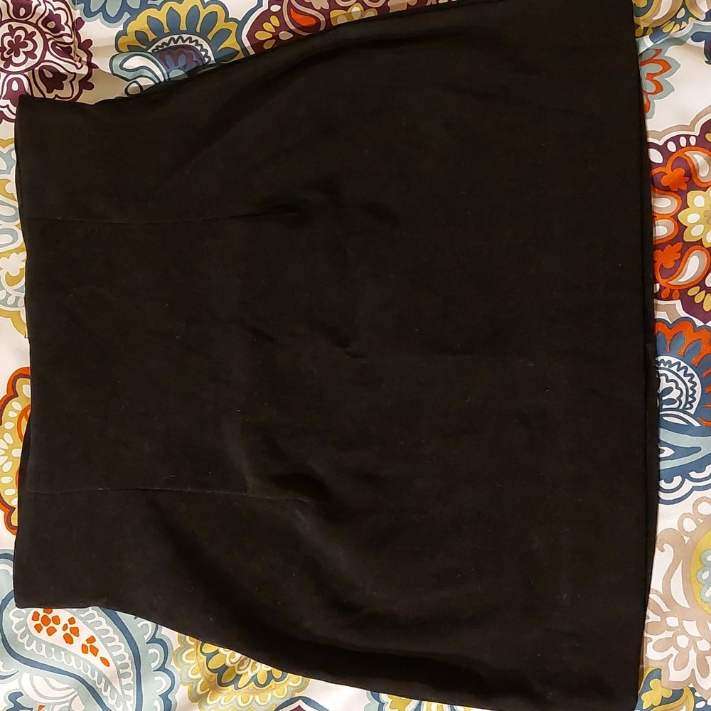 Faux suede black miniskirt